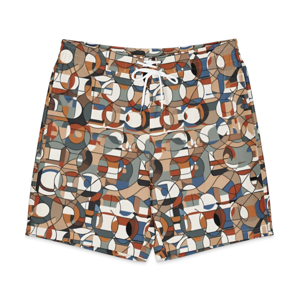 Contour Mosaic on Men's Board Shorts — Front