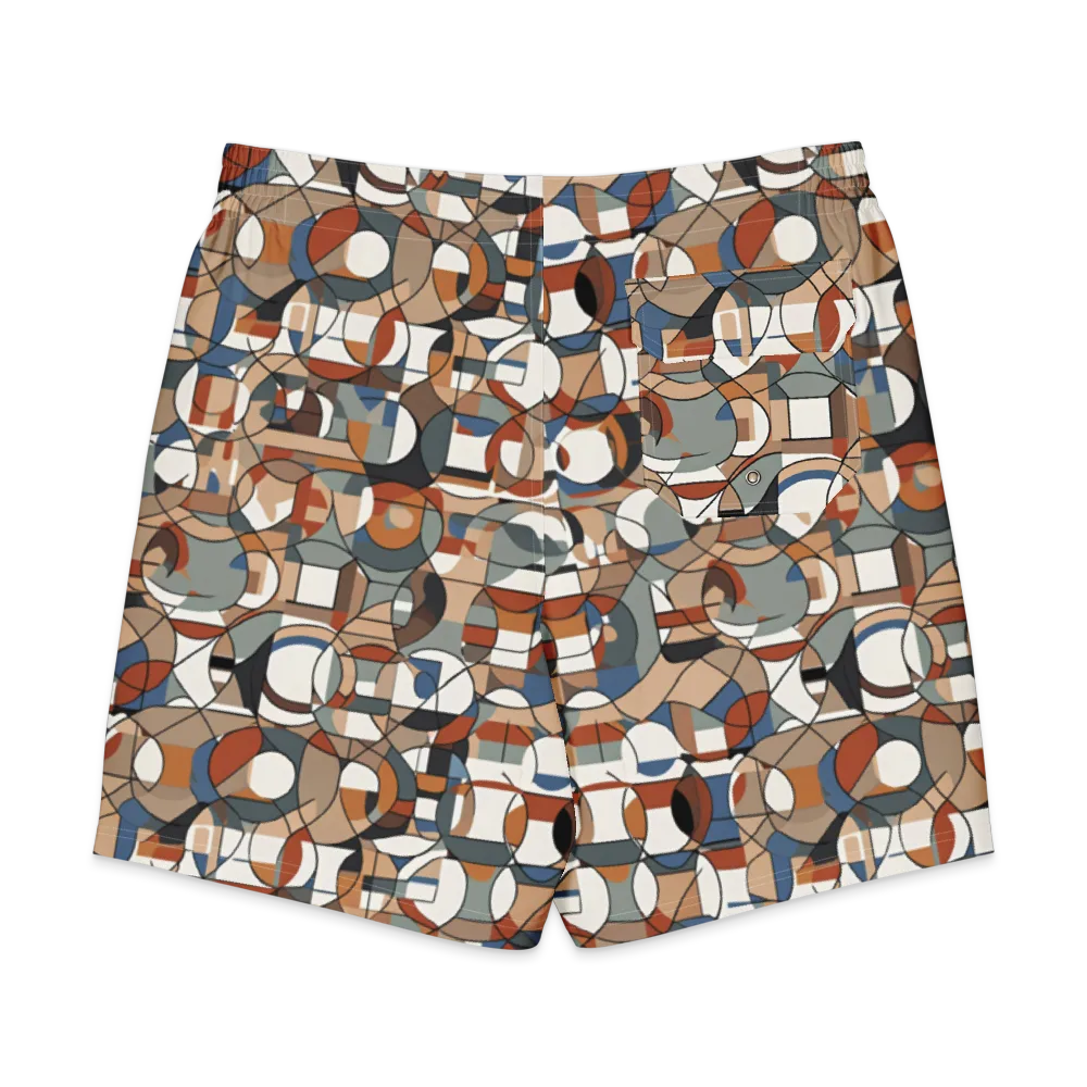 Contour Mosaic on Men's Board Shorts — Back