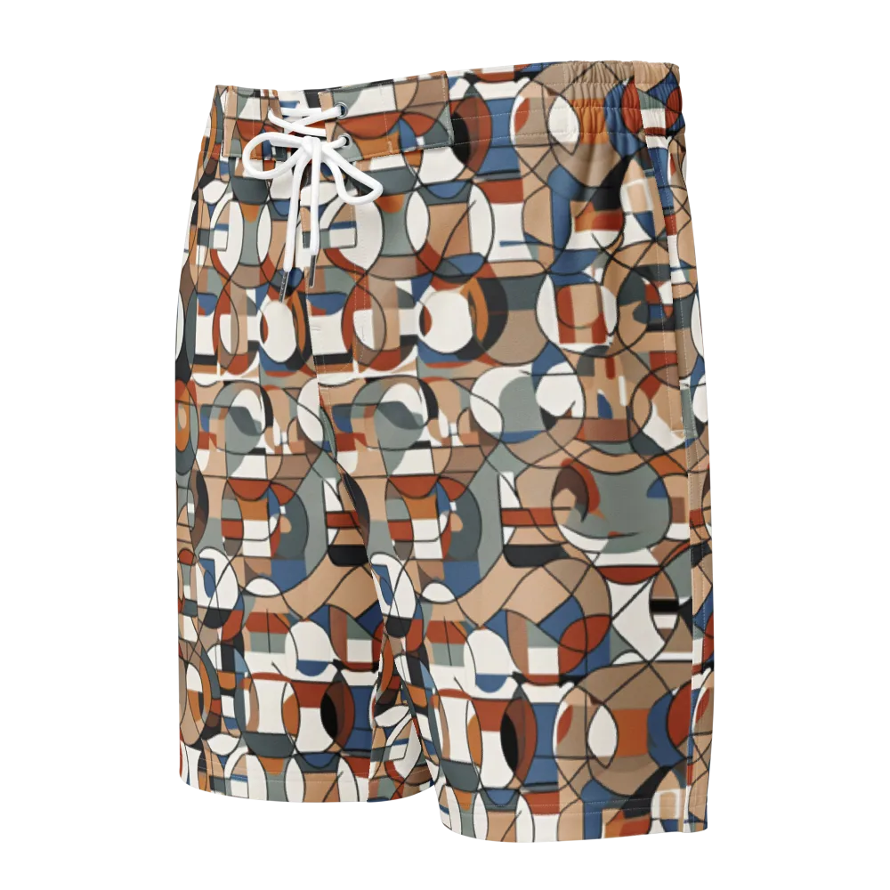 Contour Mosaic on Men's Board Shorts — Front