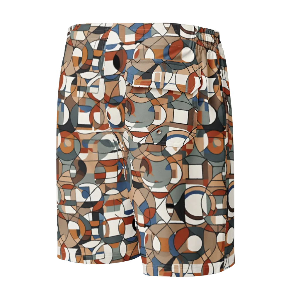 Contour Mosaic on Men's Board Shorts — Back