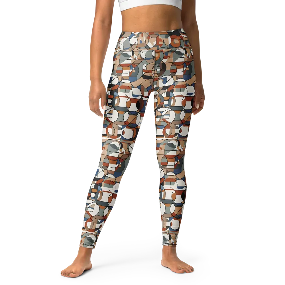 Contour Mosaic on Yoga Leggings — Front