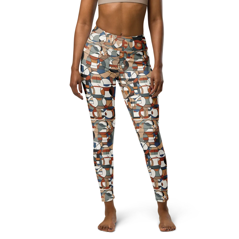 Contour Mosaic on Yoga Leggings — Front