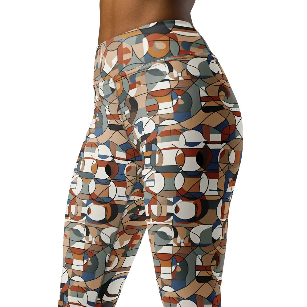 Contour Mosaic on Yoga Leggings — Left Front
