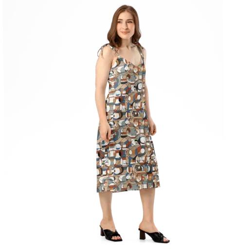 Contour Mosaic on a Slip Dress
