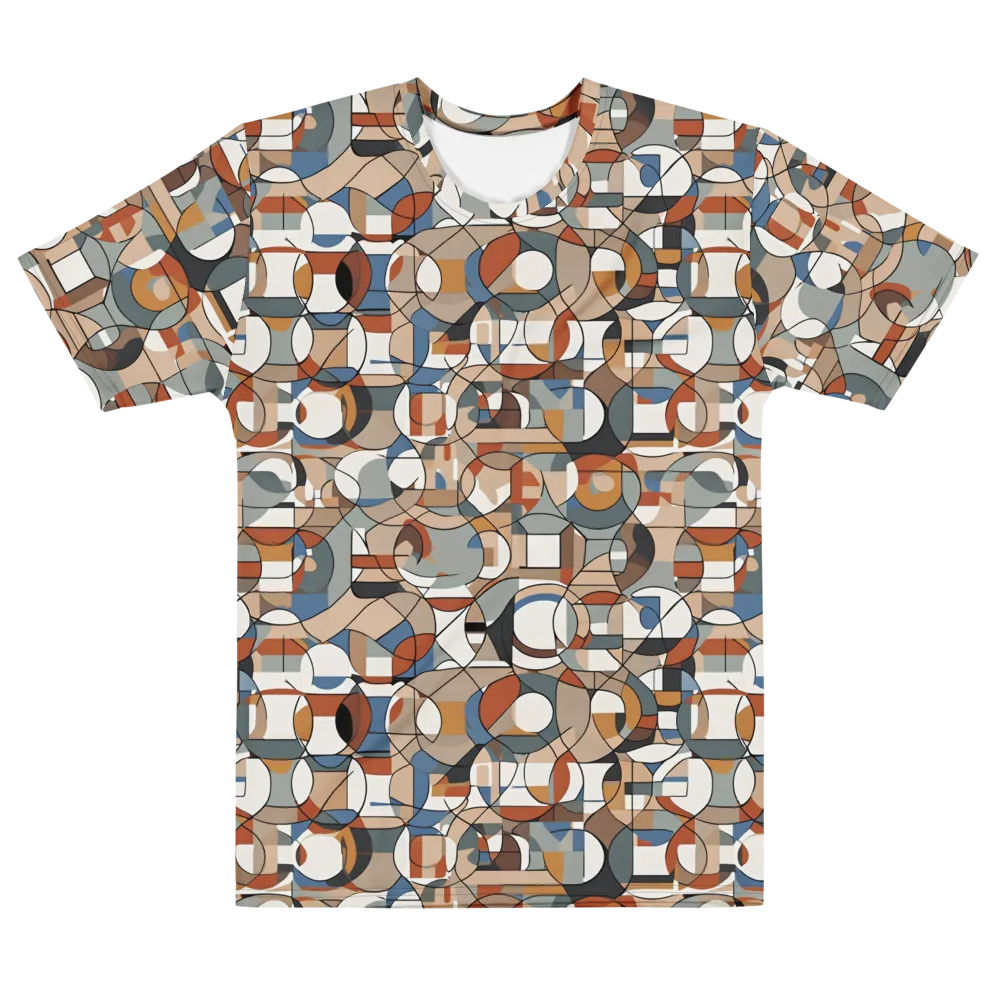 Contour Mosaic on Men's Cotton Crew Neck T-Shirt — Front