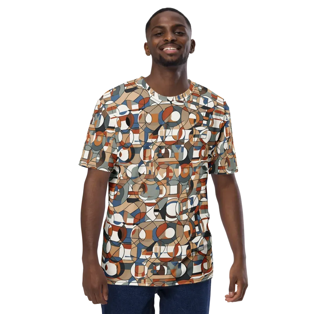 Contour Mosaic on Men's Crew Neck T-Shirt — Front