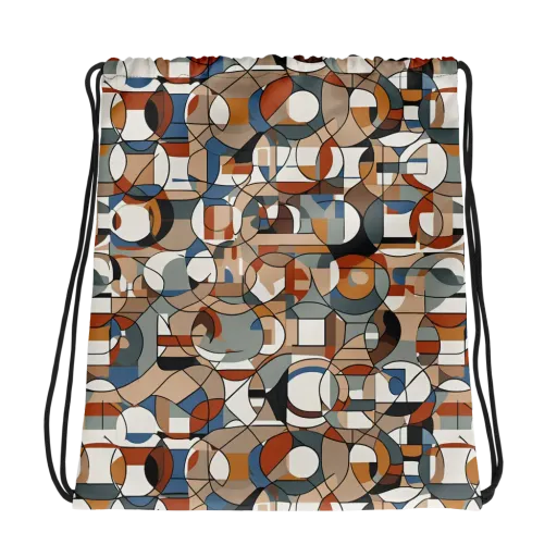 Contour Mosaic on a Drawstring Bag