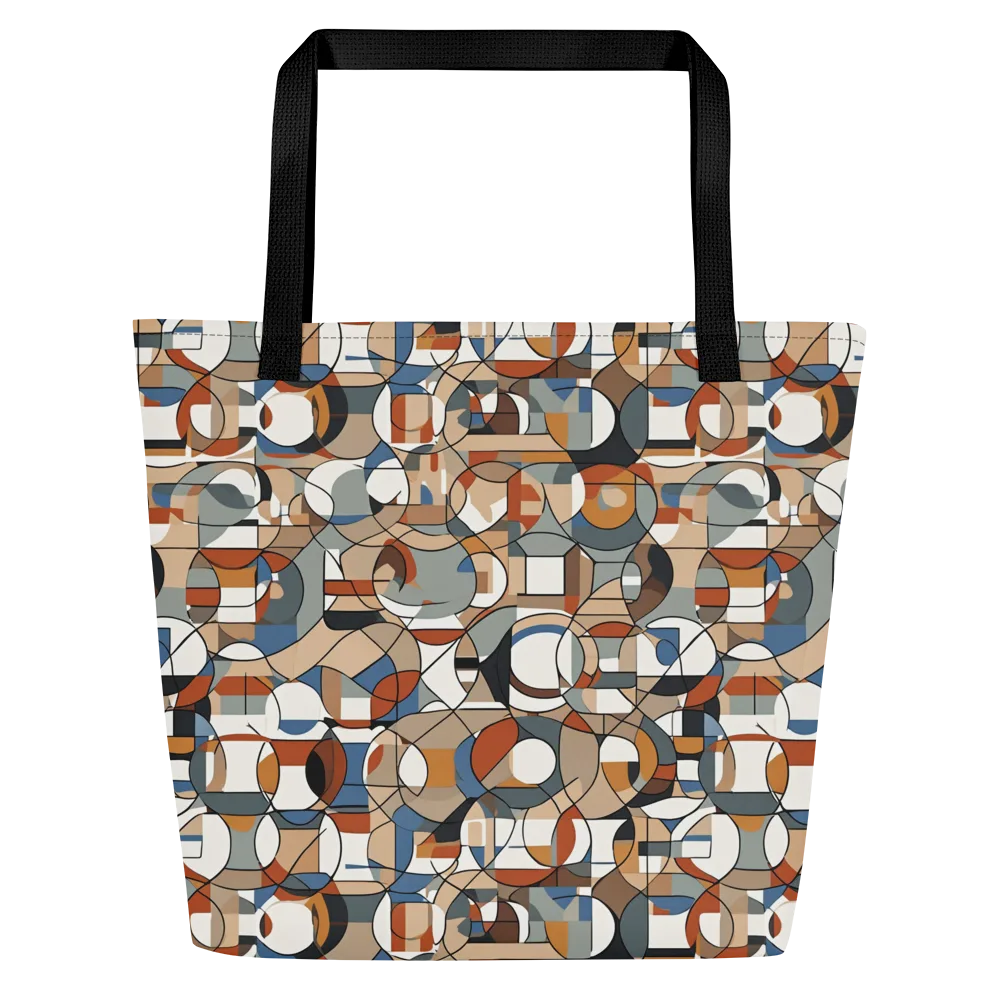 Contour Mosaic on Large Tote Bag W/ Pocket — Front