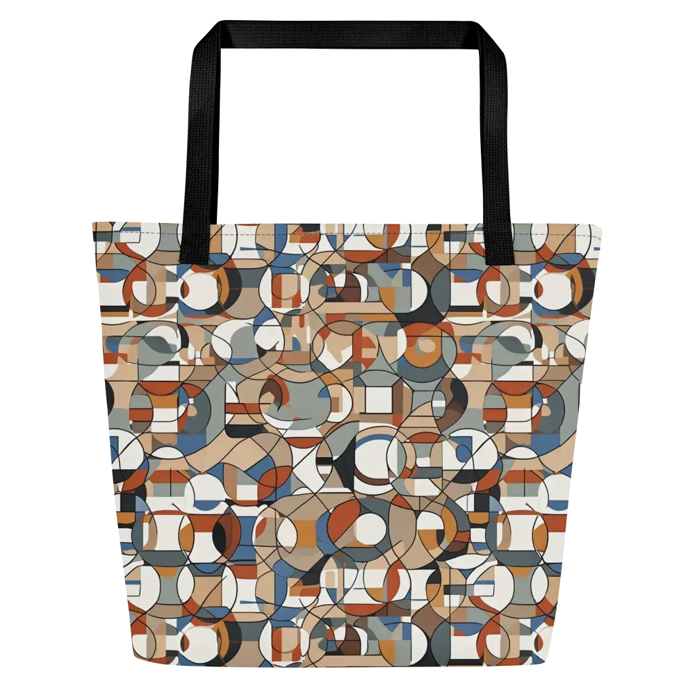 Contour Mosaic on Large Tote Bag W/ Pocket — Front