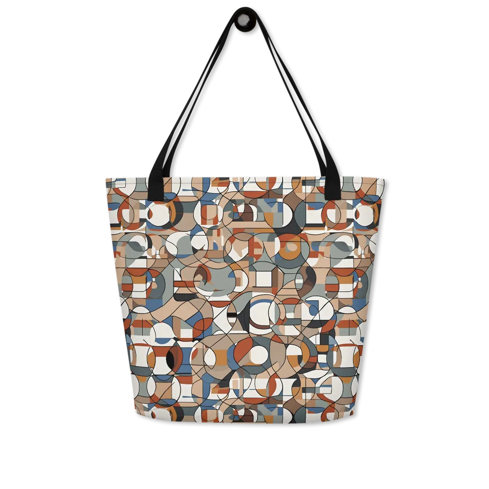Contour Mosaic on Large Tote Bag W/ Pocket — Front