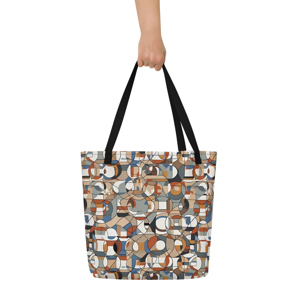 Contour Mosaic on Large Tote Bag W/ Pocket — Front