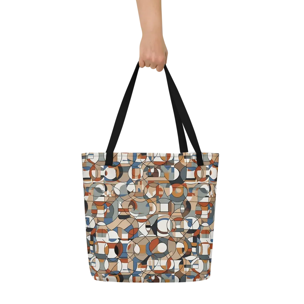 Contour Mosaic on Large Tote Bag W/ Pocket — Front
