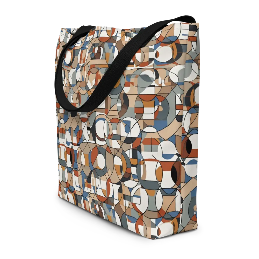 Contour Mosaic on Large Tote Bag W/ Pocket — Front