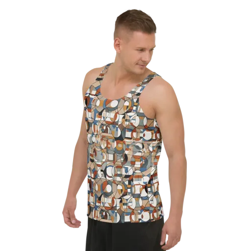 Contour Mosaic on a Men's Tank Top