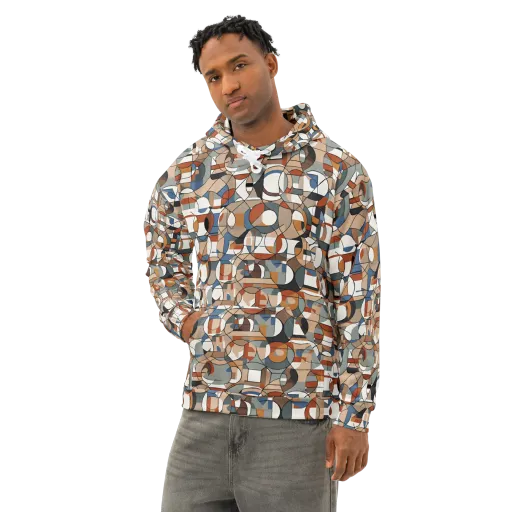 Contour Mosaic on a Cotton Hoodie