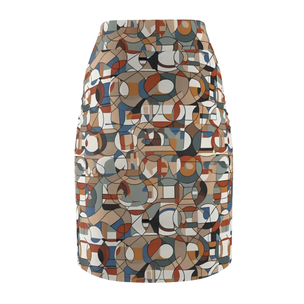 Contour Mosaic on Pencil Skirt — Back
