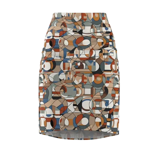 Contour Mosaic on a Pencil Skirt