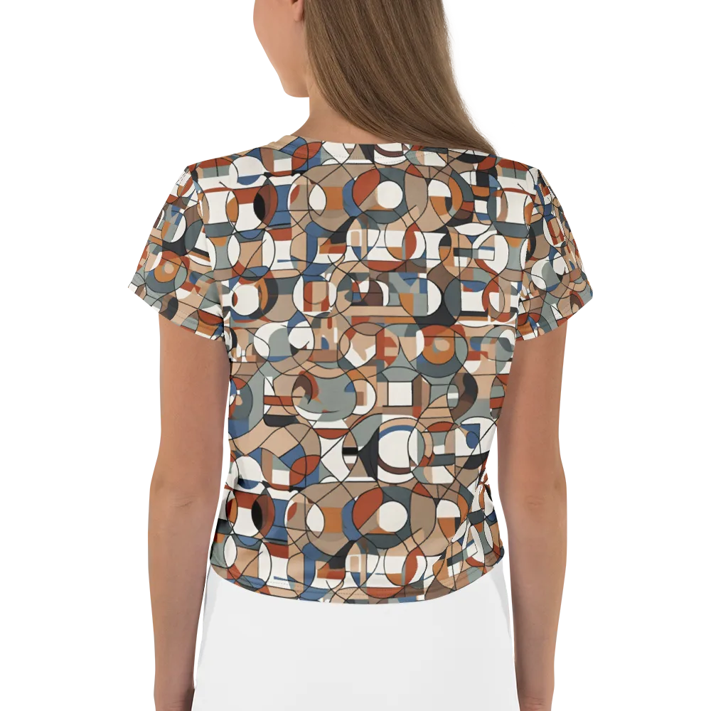 Contour Mosaic on Crop Tee — Back