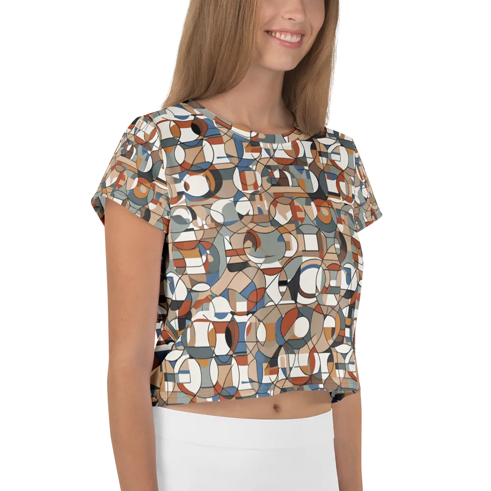 Contour Mosaic on Crop Tee — Right