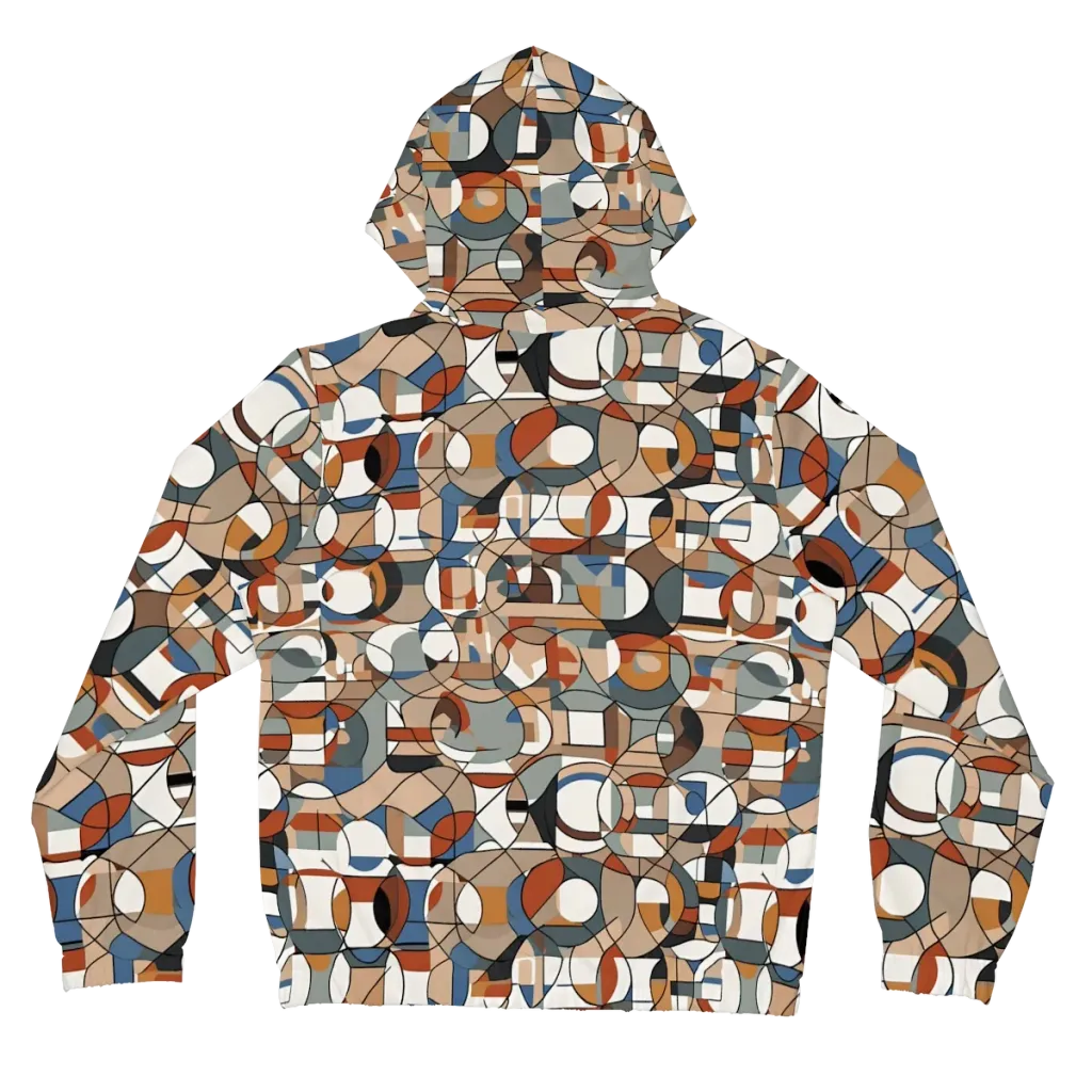 Contour Mosaic on Women's Full-Zip Hoodie — Back