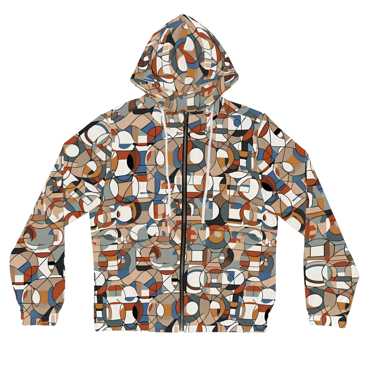 Contour Mosaic on Women's Full-Zip Hoodie — Front