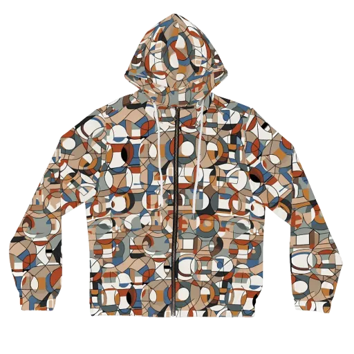 Contour Mosaic on a Women's Full-Zip Hoodie