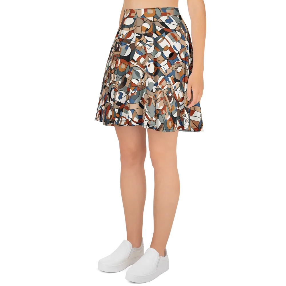 Contour Mosaic on Skater Skirt — Left