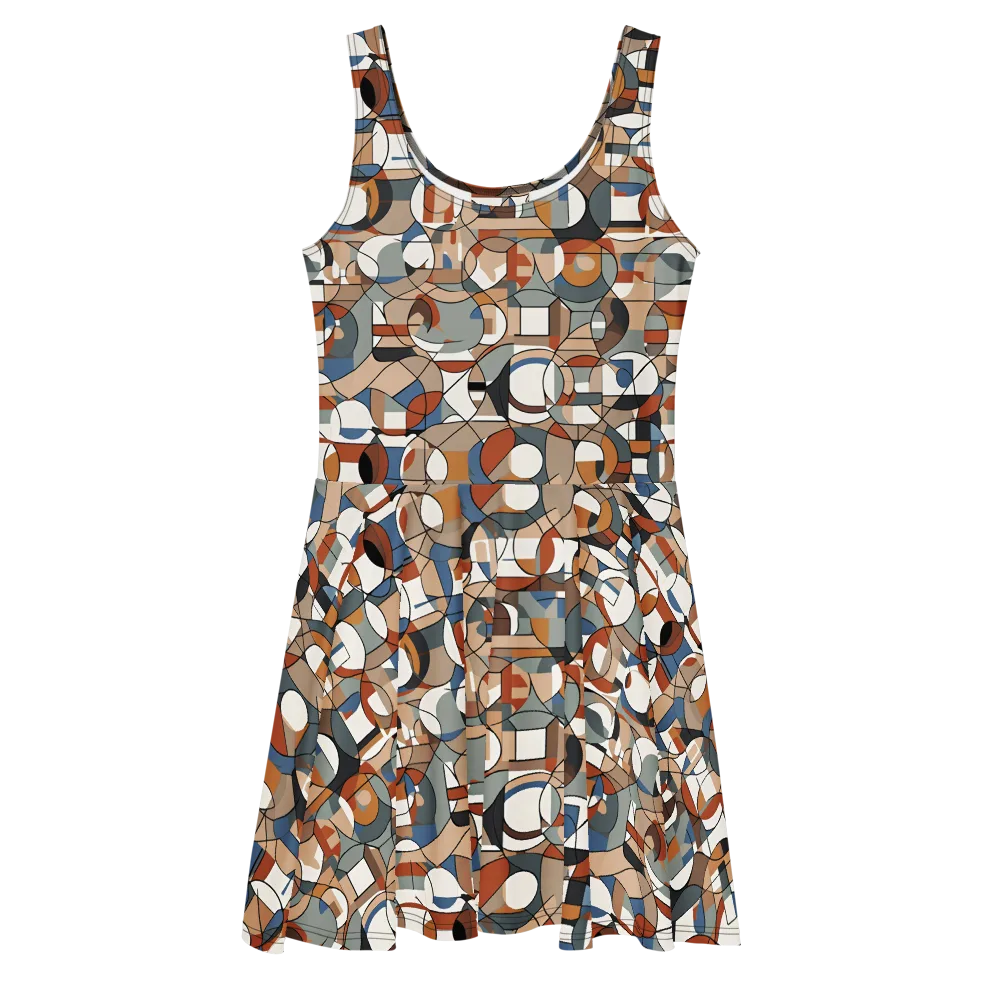 Contour Mosaic on Skater Dress — Front