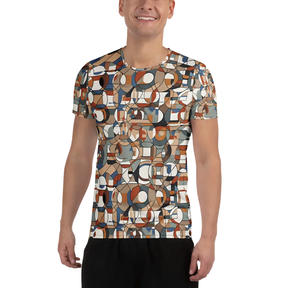 Contour Mosaic on Men's Athletic T-Shirt — Front