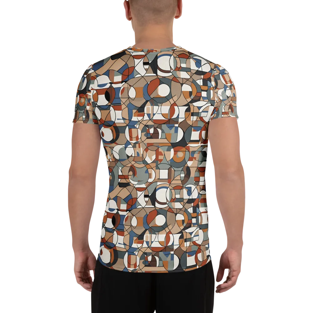 Contour Mosaic on Men's Athletic T-Shirt — Back