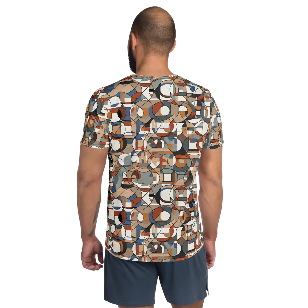 Contour Mosaic on Men's Athletic T-Shirt — Back