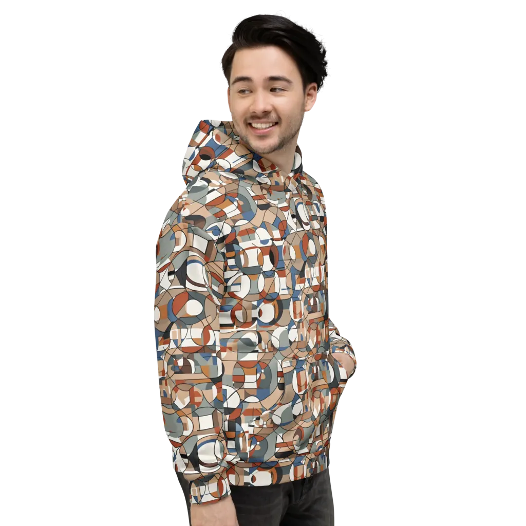 Contour Mosaic on Hoodie — Right