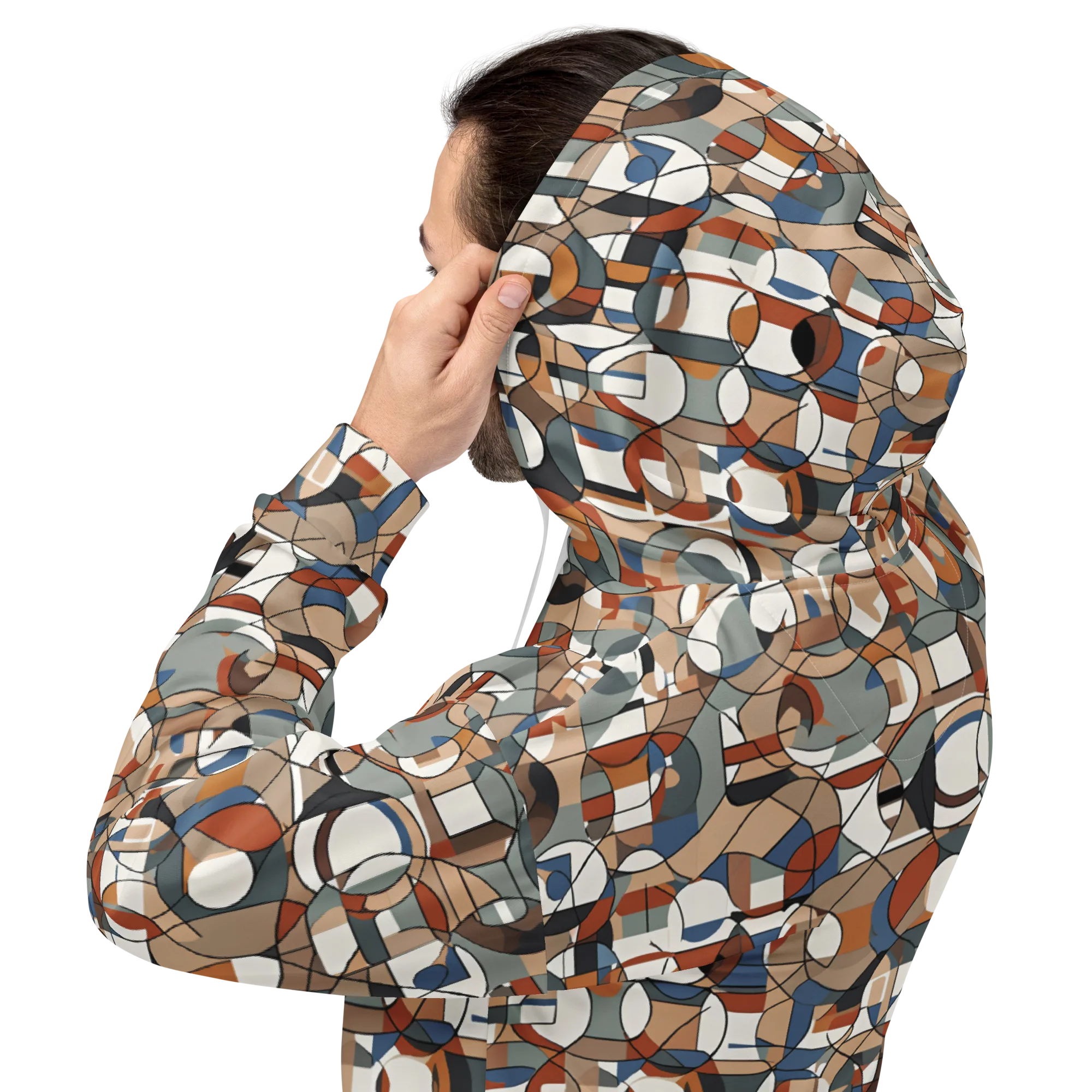Contour Mosaic on Hoodie — Back
