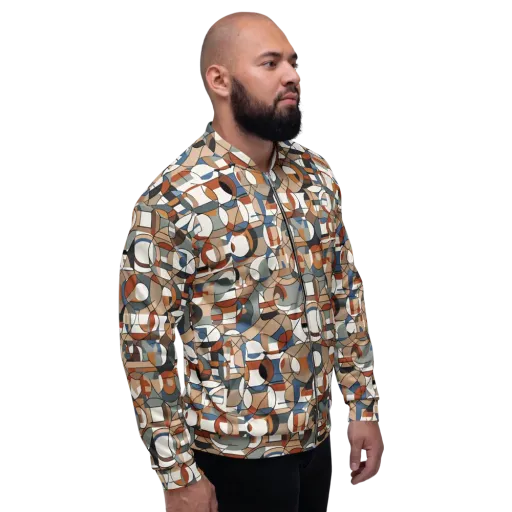Contour Mosaic on a Bomber Jacket