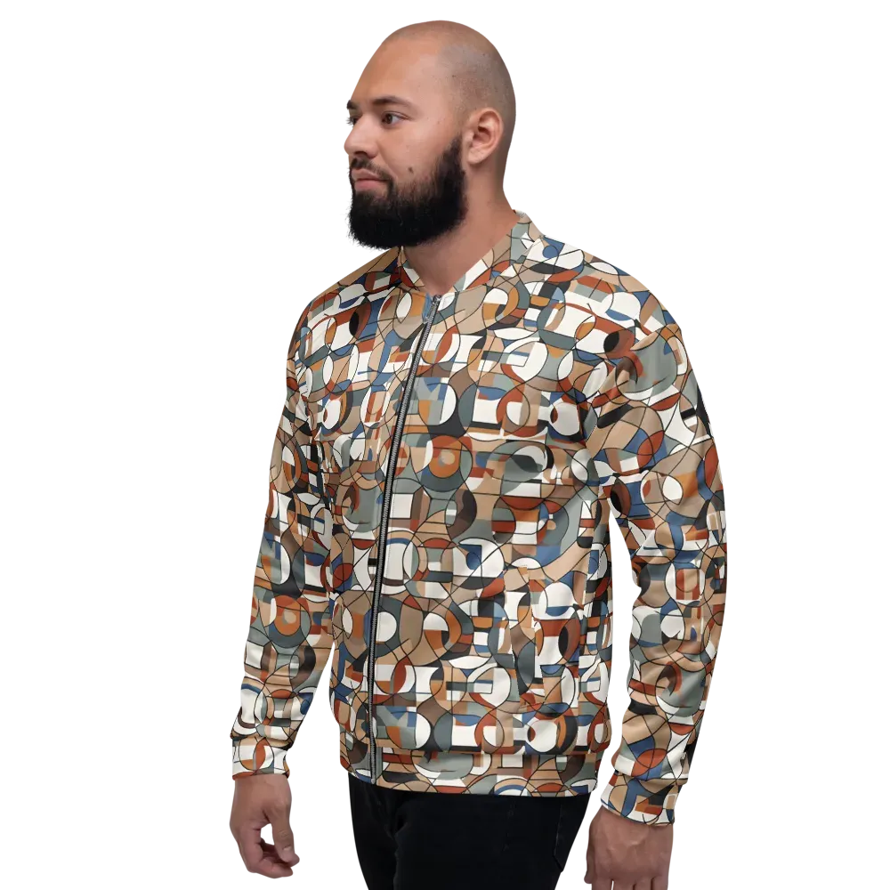 Contour Mosaic on Bomber Jacket — Left