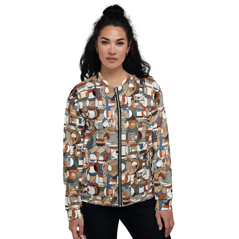 Contour Mosaic on Bomber Jacket — Front