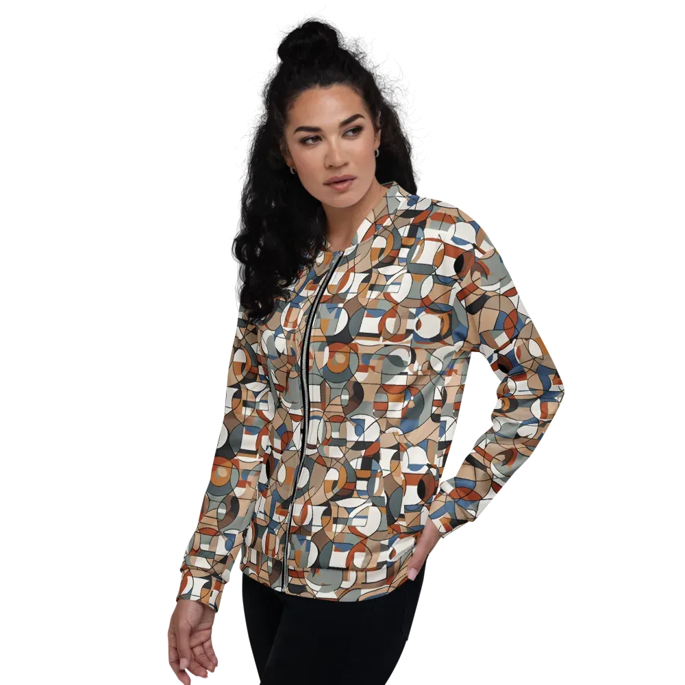 Contour Mosaic on Bomber Jacket — Left