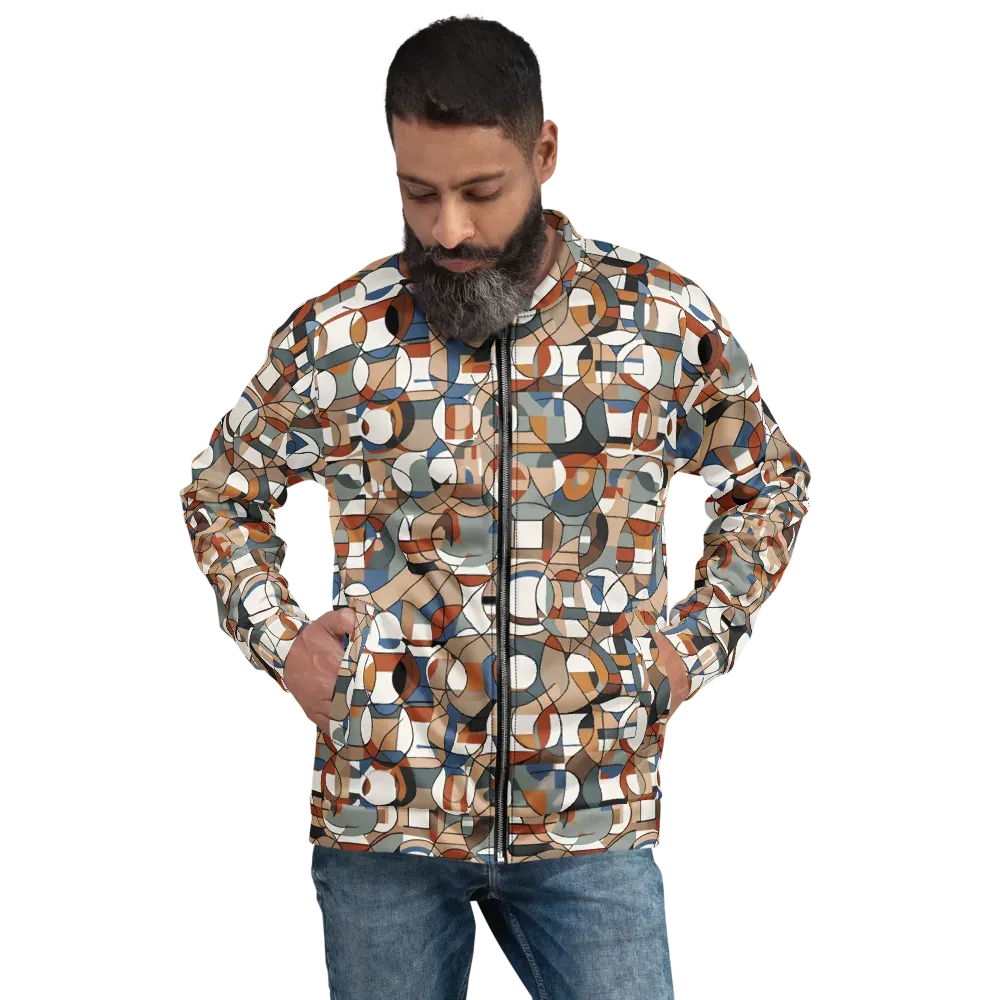 Contour Mosaic on Bomber Jacket — Front