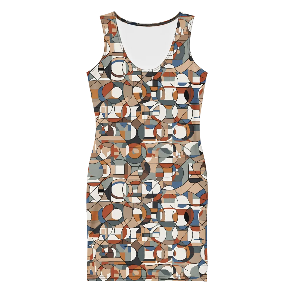 Contour Mosaic on Bodycon Dress — Front
