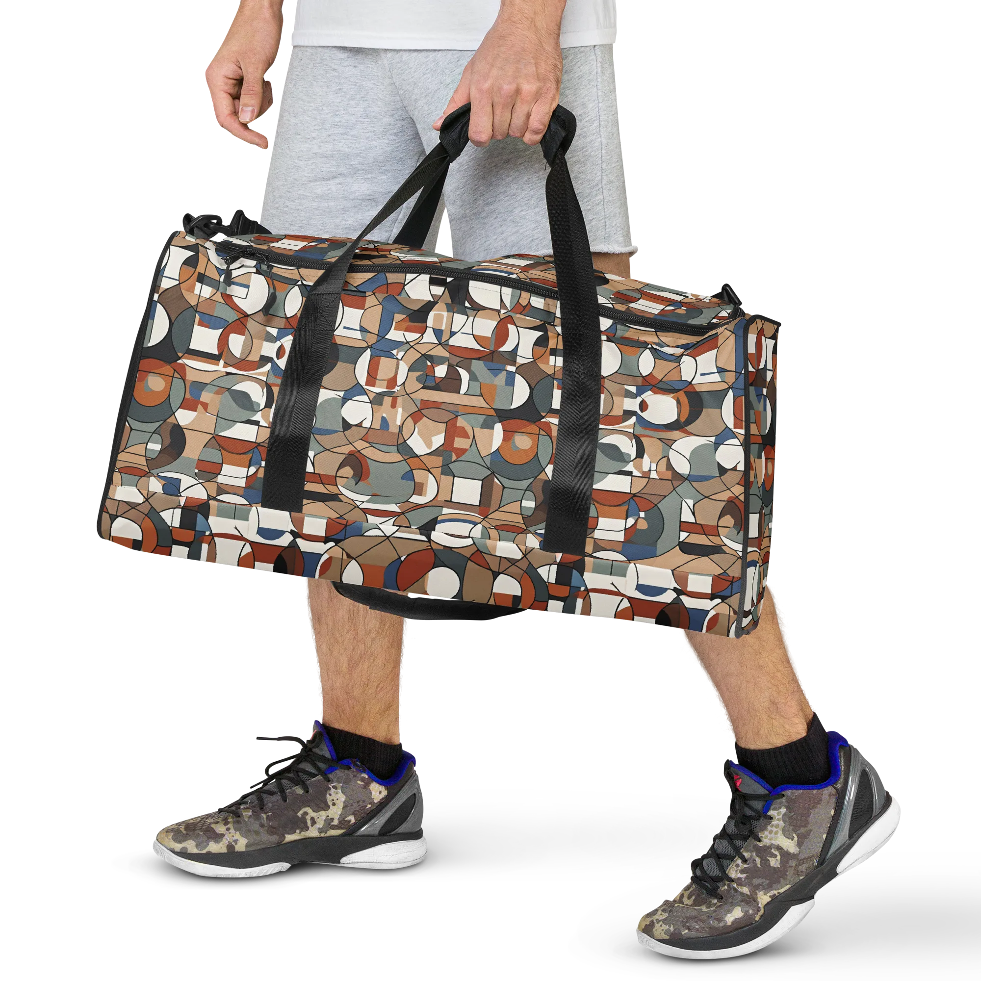 Contour Mosaic on Duffle Bag — Front