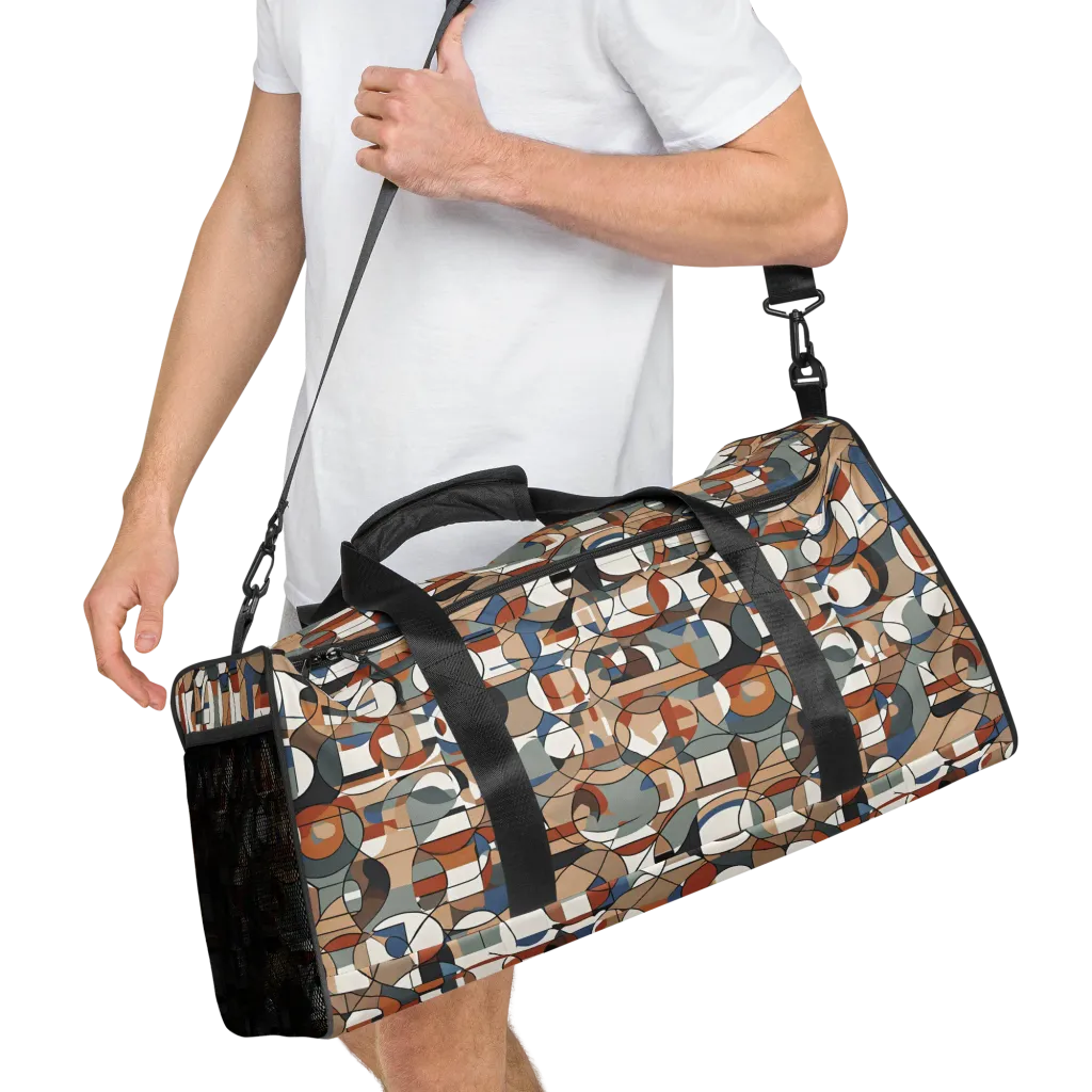 Contour Mosaic on Duffle Bag — Right Front