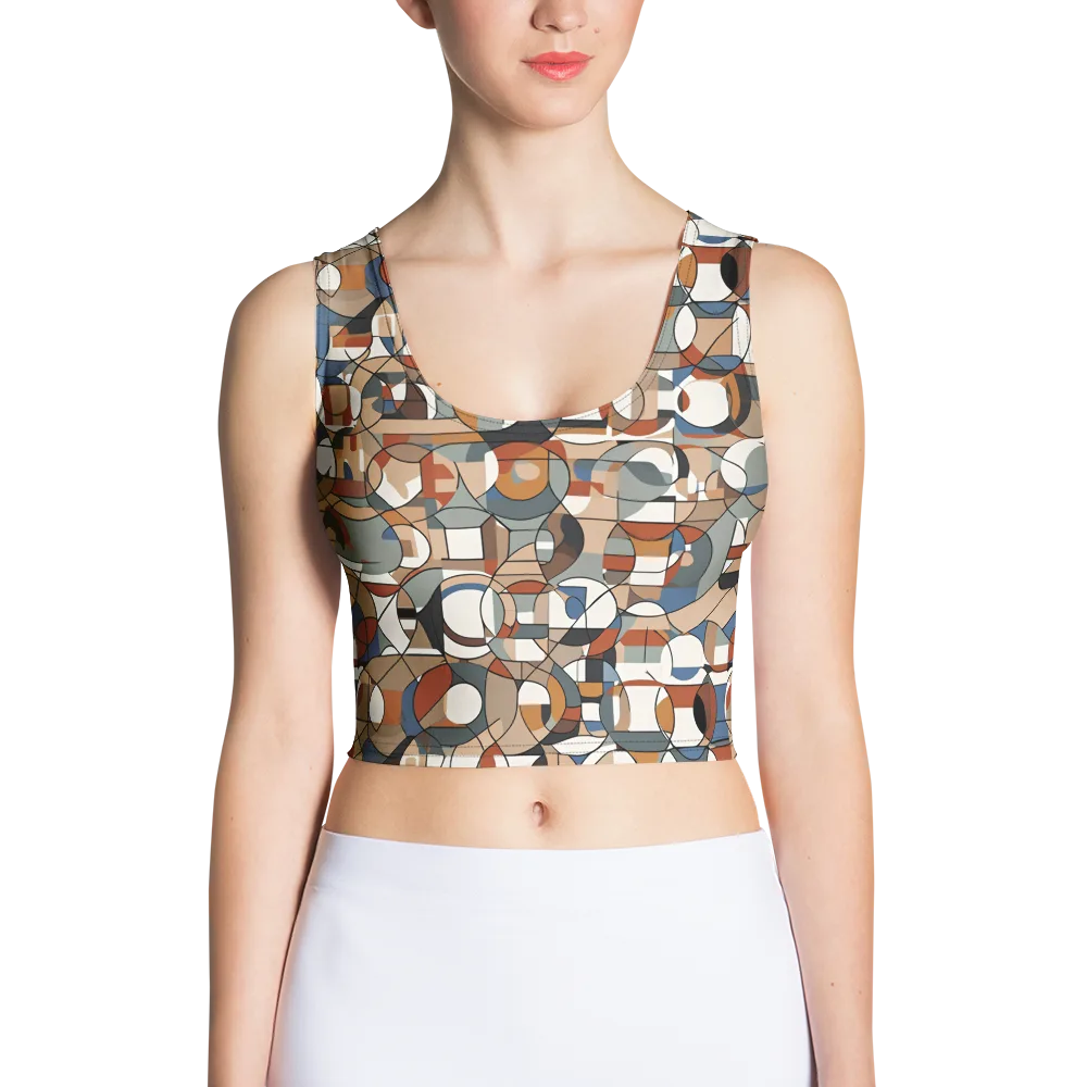 Contour Mosaic on Crop Top — Front