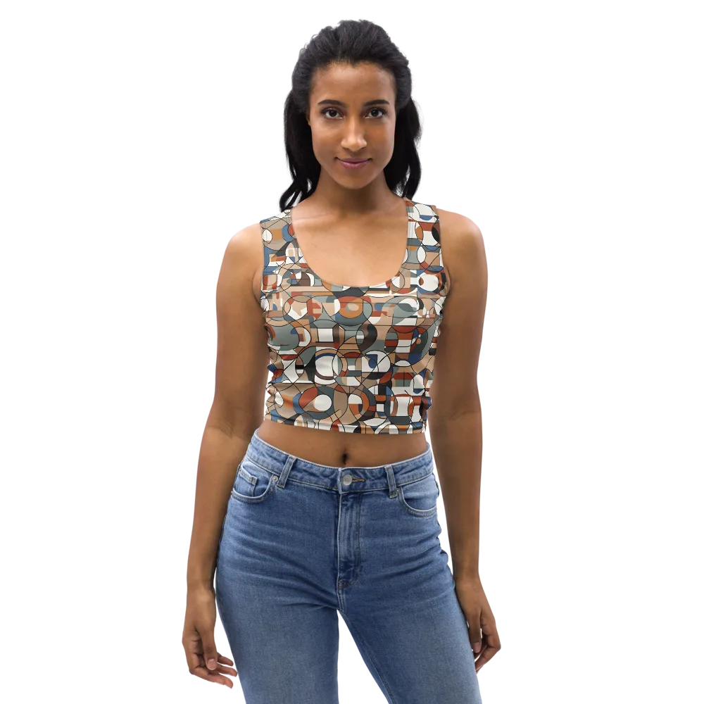 Contour Mosaic on Crop Top — Front