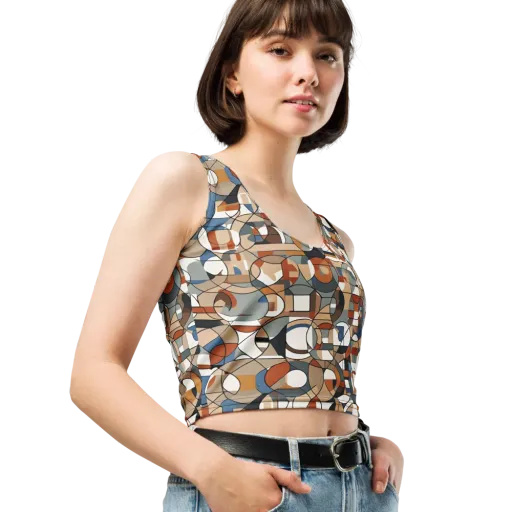 Contour Mosaic on a Crop Top