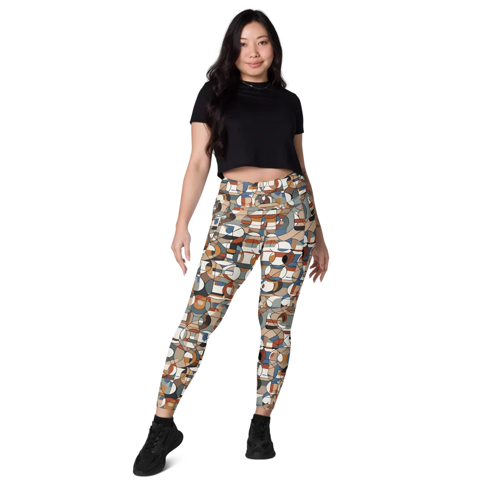 Contour Mosaic on Leggings with Pockets — Front