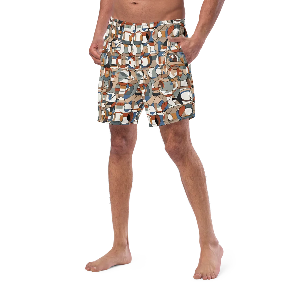 Contour Mosaic on Swim Trunks — Left Front