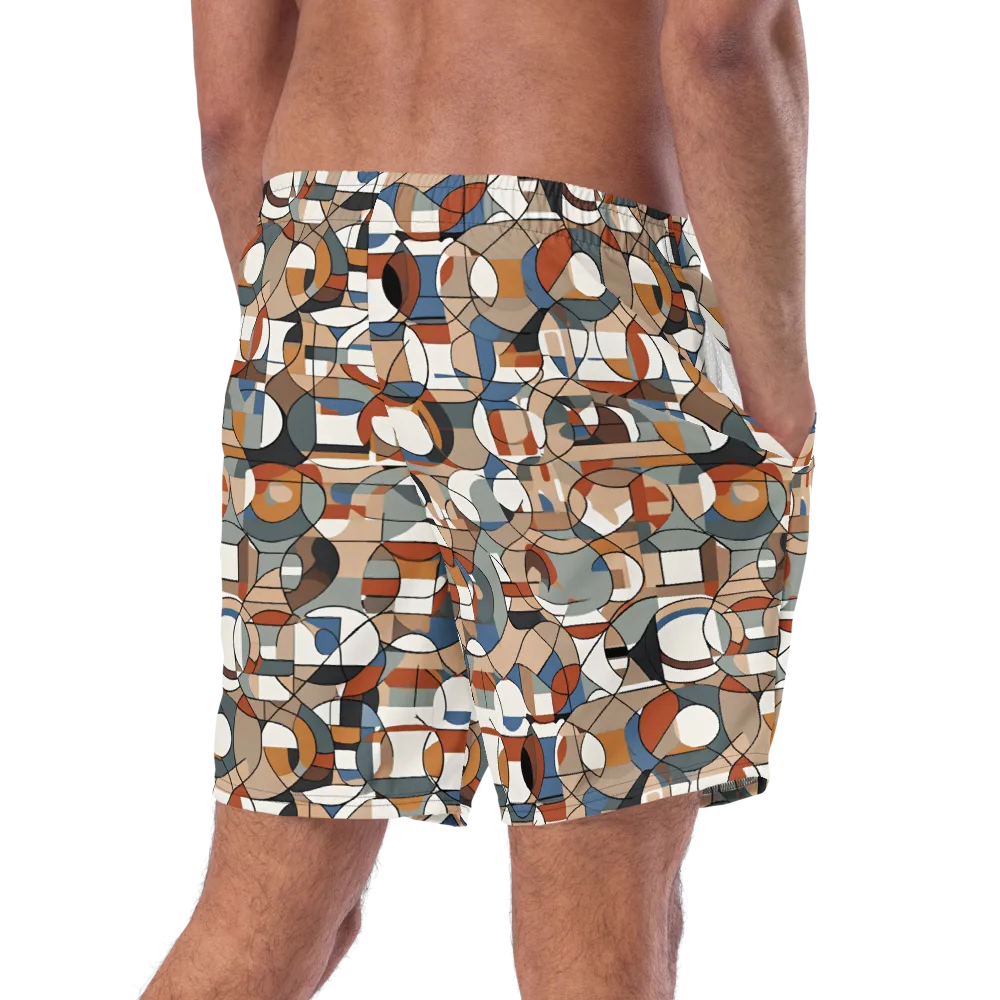 Contour Mosaic on Swim Trunks — Right Back
