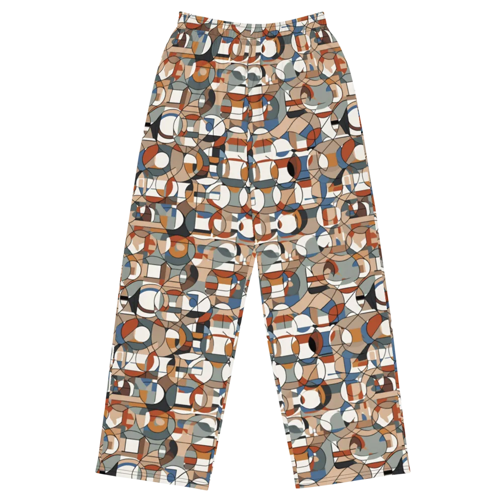 Contour Mosaic on Wide-Leg Pants — Front