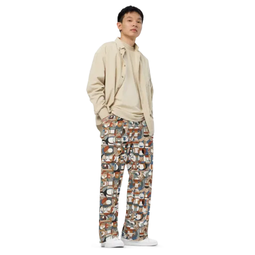 Contour Mosaic on a Wide-Leg Pants