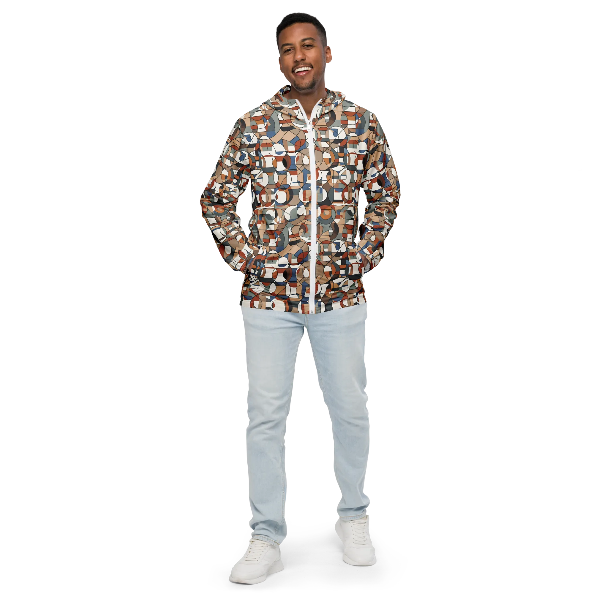 Contour Mosaic on Men's Windbreaker — Front